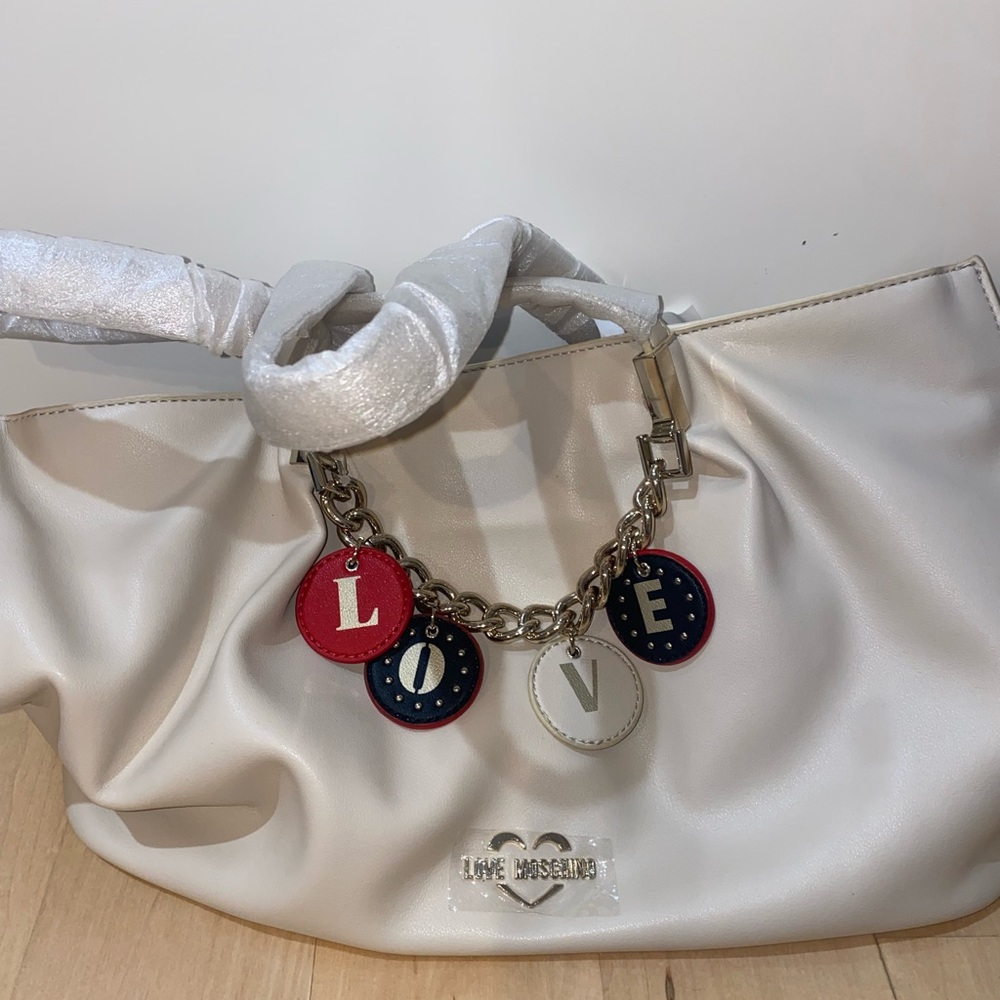 Tan Nude Moschino Love bag *new with tags and seals*